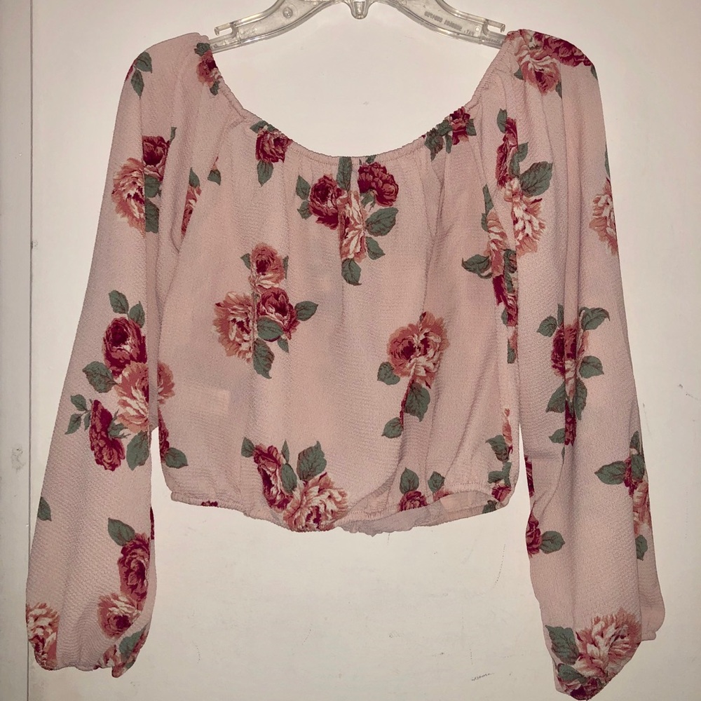 Floral pink top